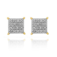 Thumbnail for Yellow 10K Solid Yellow Gold Diamond Stud Earrings 0.11 Ctw
