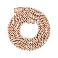 Thumbnail for 14k Rose Gold Cuban Link Necklace 13.8 Ctw