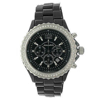 Thumbnail for Avianne&Co Mens Ceramic Stainless Steel Black Chrono Diamond Watch 1.32 Ctw